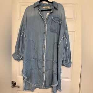Three Bird Nest size M denim tunic top